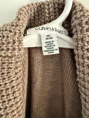 Calvin Klein Light Beige Chunky Knit Cardigan
